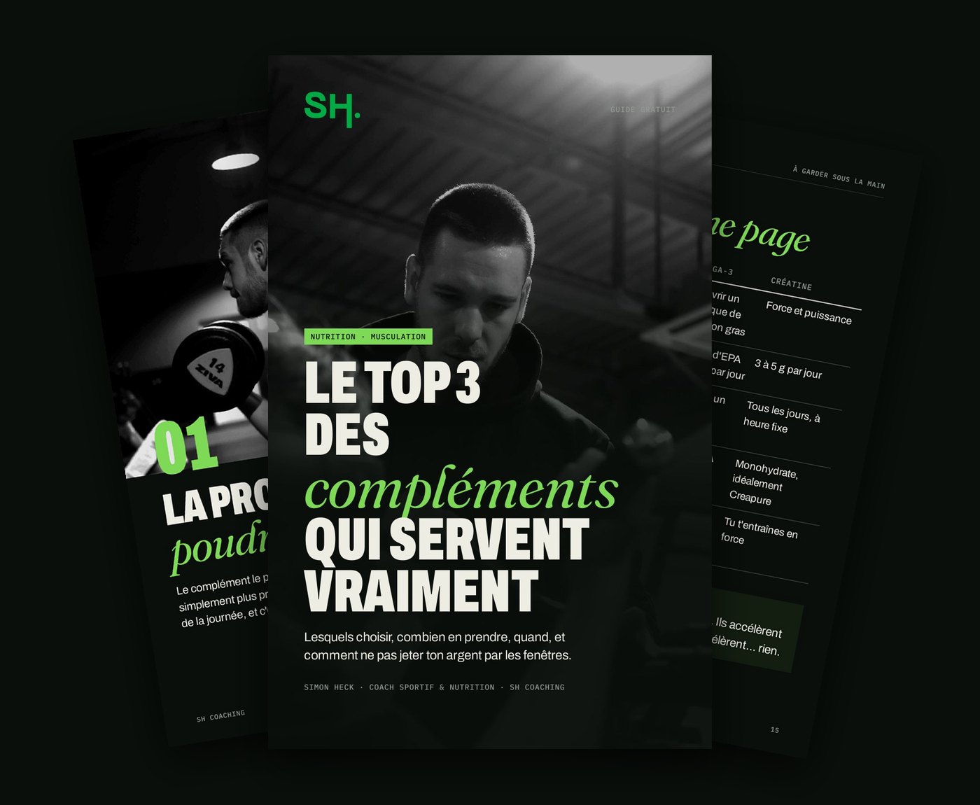 Aperçu du guide gratuit : le top 3 des compléments qui servent vraiment